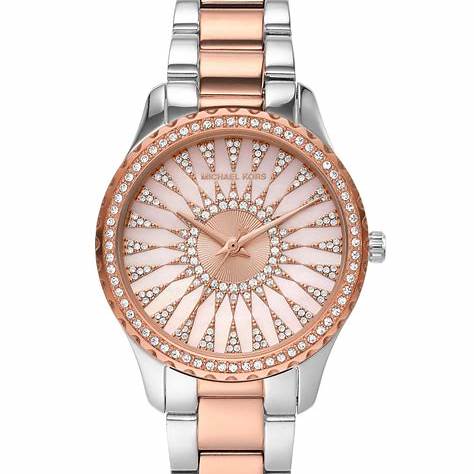 Orologio Michael Kors Layton MK6894 Donna - Bicolore, impreziosito da cristalli