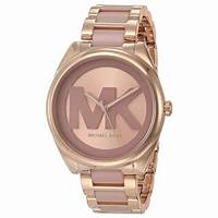 Montre femme Michael Kors Janelle MK7135 - bracelet en acier inoxydable bicolore, ton or rose