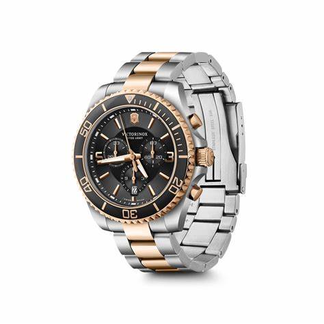 VICTORINOXVictorinox Maverick Chronograph Men's Watch V241952 – Black Dial, Two - Tone BraceletWATCHESEcecile