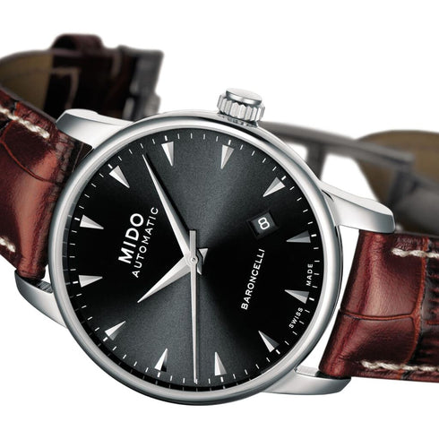 MIDOMido Baroncelli Automatic Men's Watch - Stainless Steel, Black Dial, 38mmWATCHESEcecile