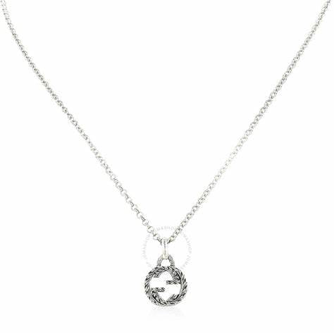 Collier Gucci en argent sterling avec G imbriqués - Modèle YBB455535001