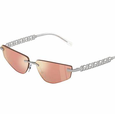 Dolce & Gabbana DG2301 05/6Q Gafas de Sol Mujer - Montura Iridiscente, Lentes Marrón Espejo Rojo/Amarillo