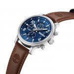 TIMBERLANDTimberland TDWGF0055702 Driscoll Chronograph – Blue Dial, 46mm Steel Case, Brown Leather StrapWATCHESEcecile