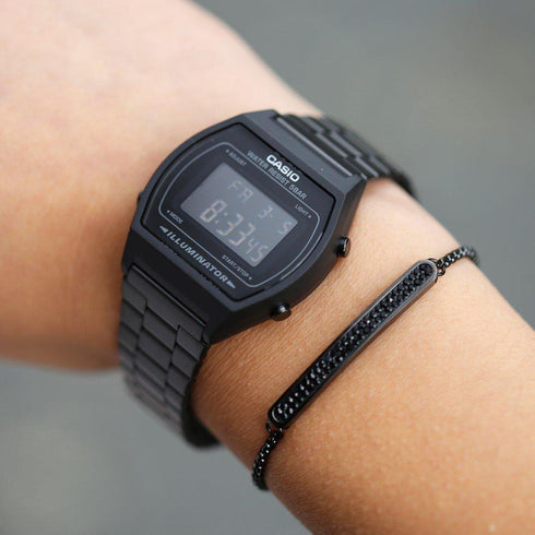 CASIO & VINTAGECasio B640WB - 1BEF Unisex Digital Watch - Black Stainless SteelWATCHESEcecile