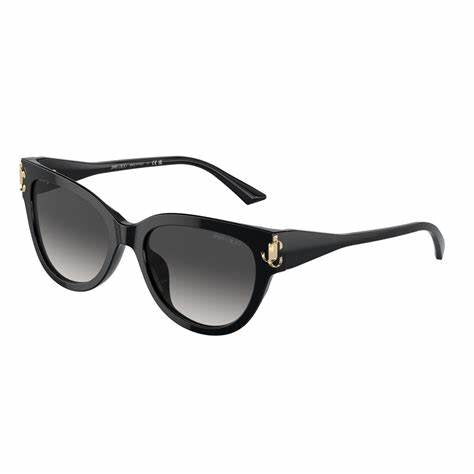 Jimmy Choo JC 5018U Damen-Sonnenbrille - 54mm, schwarzer Rahmen mit dunkelgrauen Gläsern
