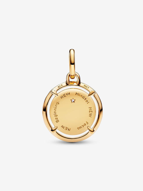 PANDORAPandora ME 763413C01 Scarab Beetle Medallion Charm – 14k Gold - Plated, Enamel DetailsBIJOUXEcecile