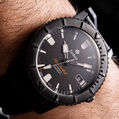 ZODIACZodiac Super Sea Wolf Compression ZO9297 Men's Automatic Watch - Black Dial, Black Rubber StrapWATCHESEcecile