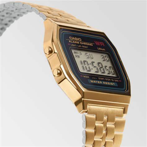 CASIO & VINTAGECasio A159WGEA - 1EF Unisex Retro Digital Watch – Gold - Tone Stainless Steel BraceletWATCHESEcecile