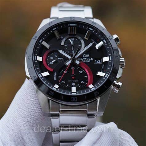 Casio Edifice EFR-571DB-1A1VUEF Reloj Cronógrafo Hombre - Esfera Negra, Brazalete Acero Inoxidable