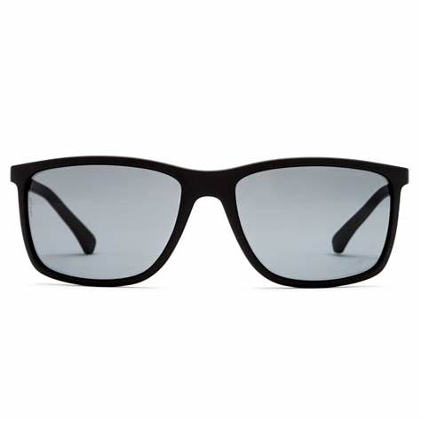 Occhiali da sole Emporio Armani EA 4058 5063/81 - Montatura nera opaca, lenti polarizzate grigie