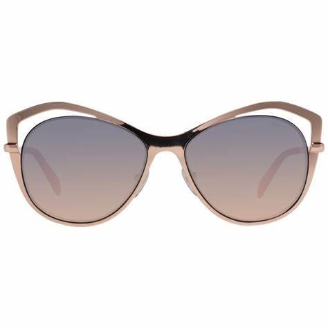 EMILIO PUCCIEmilio Pucci EP0130 5628B Women's Cat - Eye Sunglasses – Shiny Pink/Gold Frame, Gray Gradient Lenses, Ø 56mmEYEWEAREcecile