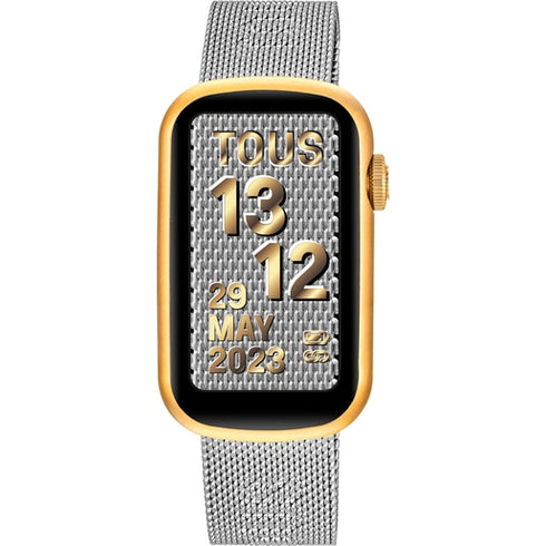 Tous T-Band Mesh Smartwatch 3000132600 – Gold Aluminium Case, Steel Bracelet