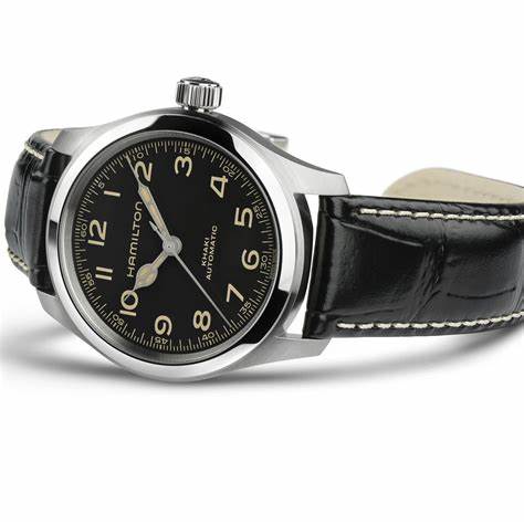 Hamilton Khaki Field Murph 38mm H70405730 - 38mm Stainless Steel, Black Dial, Black Leather Strap