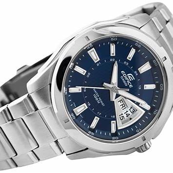 CASIO EDIFICECasio Edifice EF - 129D - 2AVEF Men's Watch - Blue Dial, Stainless Steel BraceletWATCHESEcecile