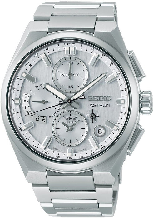 SEIKOSeiko Astron GPS Solar Dual - Time Chronograph SSH159J1 Men's Watch – Titanium Case and BraceletWATCHESEcecile