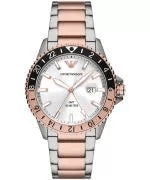 EMPORIO ARMANIEmporio Armani AR11591 Men's GMT Watch – Two - Tone Stainless Steel, White DialWATCHESEcecile