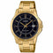 CASIO & VINTAGECasio MTP - V004G - 1CUDF Men's Gold - Tone Analog Watch – Black DialWATCHESEcecile