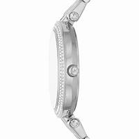 Michael Kors MK4591 Montre pour femme Mini Darci en argent avec cadran en cristal pavé