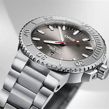 Oris Aquis Date Relief 733773041530782405PE - Acciaio 43,5mm, quadrante grigio, 300m WR