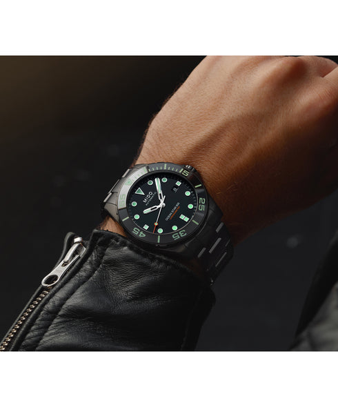 Mido Montre Homme Ocean Star 600 Chronometer M026.608.33.051.00 Automatique - Cadran noir, bracelet en acier inoxydable revêtu de DLC noir