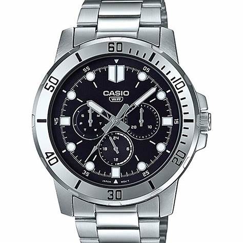 CASIO & VINTAGECasio MTP - VD300D - 1EUDF Men's Stainless Steel Watch – Black DialWATCHESEcecile