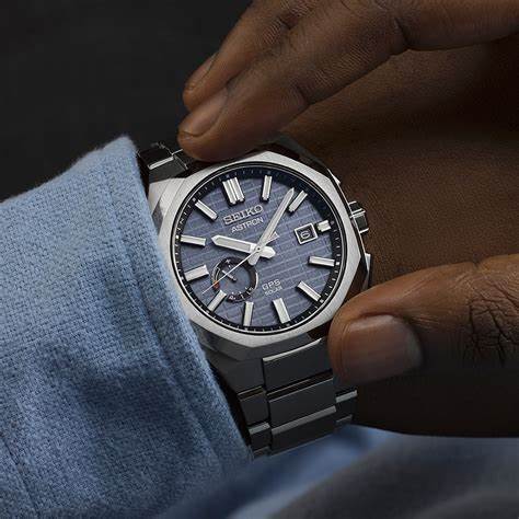 SEIKOSeiko Astron SSJ013J1 GPS Solar Men's Watch - Blue Dial, Titanium BraceletWATCHESEcecile
