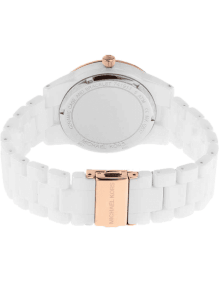 Michael Kors MK6837 Orologio da donna in ceramica bianca, 37 mm