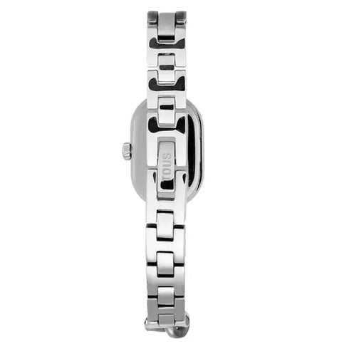 TOUSTOUS Oval Time Women's Analog Watch 3000140300 - Stainless Steel Chain Bracelet, Silver DialWATCHESEcecile