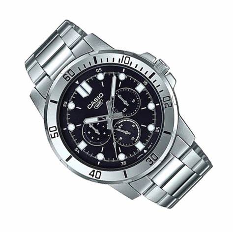 CASIO & VINTAGECasio MTP - VD300D - 1EUDF Men's Stainless Steel Watch – Black DialWATCHESEcecile