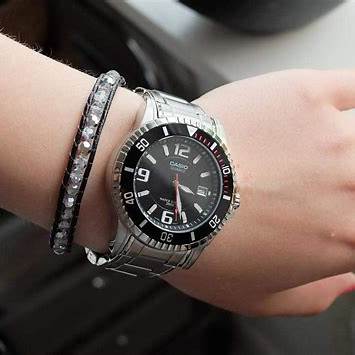 CASIO & VINTAGECasio MTD - 1053D - 1AVES Men's Analog Watch – Stainless Steel, Black Dial, 200m Water ResistanceWATCHESEcecile