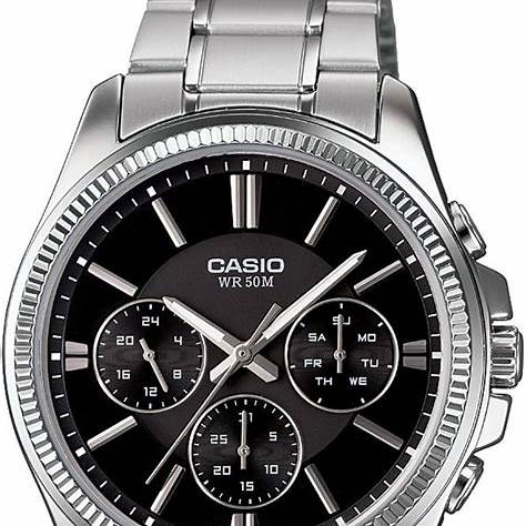 CASIO & VINTAGECasio MTP - 1375D - 1AVDF Men's Quartz Watch - Black Dial, Stainless Steel BraceletWATCHESEcecile