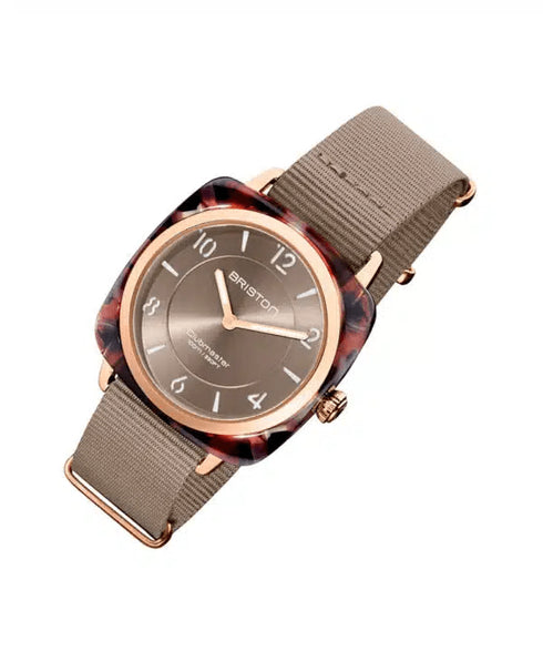BRISTONBriston Clubmaster Chic 36mm Grey Taupe Dial Interchangeable NATO Strap 21536.SA.UBR.30.NTWATCHESEcecile