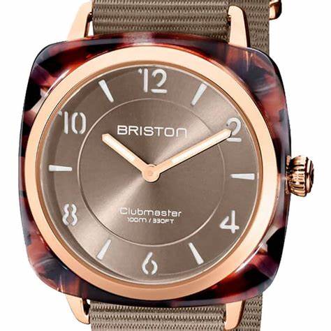 BRISTONBriston Clubmaster Chic 36mm Grey Taupe Dial Interchangeable NATO Strap 21536.PRA.UBR.30.NTWATCHESEcecile