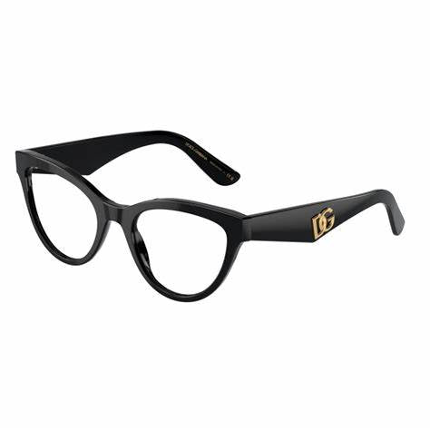 Dolce & Gabbana DG3372 501 52 Women's Cat-Eye Eyeglasses - Black Frame