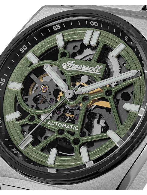 INGERSOLL 1892Ingersoll I14304 Vert Automatic Men's Watch - Silver Stainless Steel, Green DialWATCHESEcecile