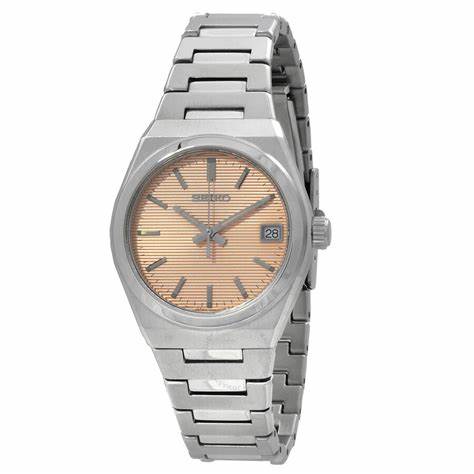 SEIKOSeiko Women's Quartz Watch SUR577P1 - 34mm Stainless Steel Case, Light Orange Dial, Sapphire CrystalWATCHESEcecile