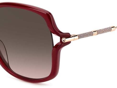 Carolina Herrera HER 0132/G/S LHF-HA 58 Women's Sunglasses - Burgundy Frame, Brown Gradient Lenses
