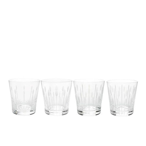 Lalique Lotus Satz von 4 Bechern 30 cl