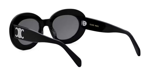 CELINECeline Triomphe CL40312U Round/Oval Sunglasses – 53 mm Shiny Black FrameEYEWEAREcecile