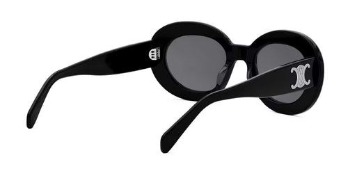 CELINECeline Triomphe CL40312U Round/Oval Sunglasses – 53 mm Shiny Black FrameEYEWEAREcecile