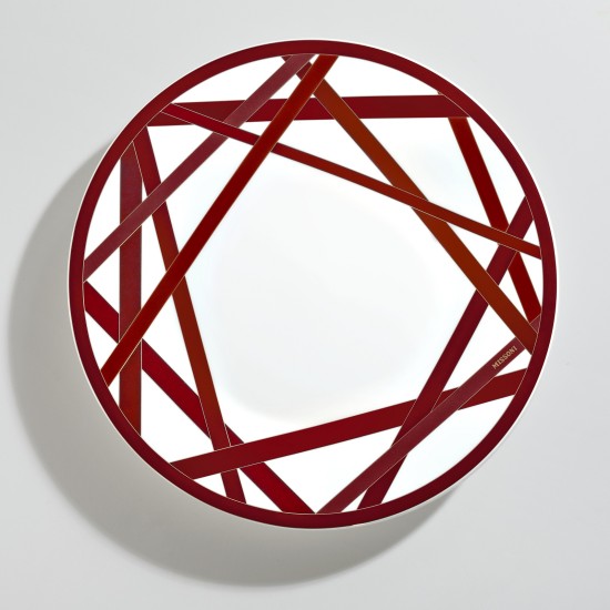 Assiette de Service Missoni Nastri Bordeaux 32 cm