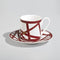 Juego de 6 tazas de café Missoni Nastri Bordeaux