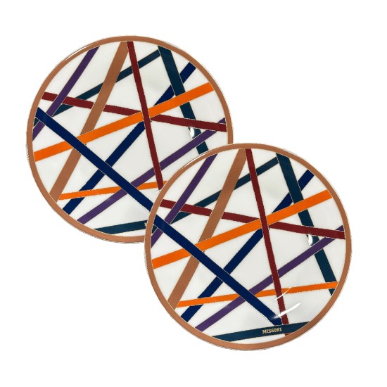 Missoni Nastri Multicolore Set 2 Assiettes à Fruits 21,5 cm