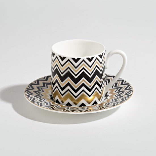 Juego de 6 tazas de café Missoni Zig Zag Gold