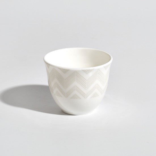 Juego de 6 tazas árabes Missoni Zig Zag White