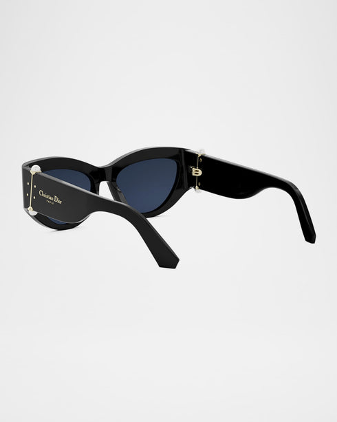 DIORDior Tribales B1I Sunglasses – 55 mm Black Butterfly Frame, Pearl & Gold HingeEYEWEAREcecile