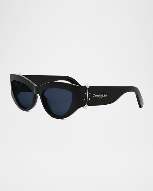 DIORDior Tribales B1I Sunglasses – 55 mm Black Butterfly Frame, Pearl & Gold HingeEYEWEAREcecile