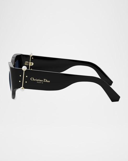 DIORDior Tribales B1I Sunglasses – 55 mm Black Butterfly Frame, Pearl & Gold HingeEYEWEAREcecile