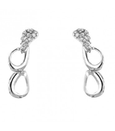 Miluna ERD1040 Women's 18K White Gold Diamond Earrings