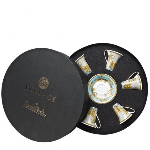Rosenthal Versace Prestige Gala Bleu Set 6 Espresso Cup